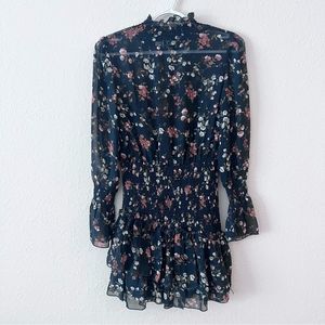 Princess Polly Floral Mini Dress - Navy and Pink